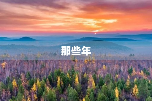 那些年，我们共同走过的岁月