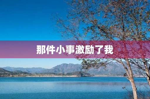 那件小事激励了我