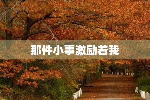 那件小事激励着我