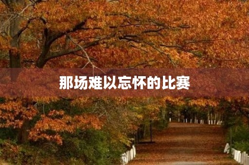 那场难以忘怀的比赛