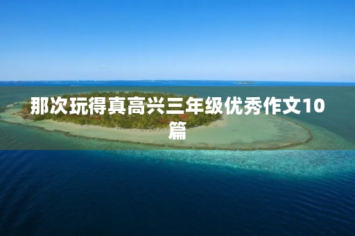 那次玩得真高兴三年级优秀作文10篇