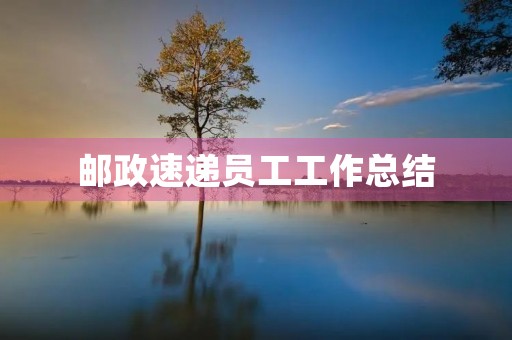 邮政速递员工工作总结