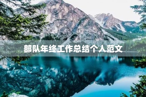 部队年终工作总结个人范文
