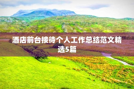 酒店前台接待个人工作总结范文精选5篇