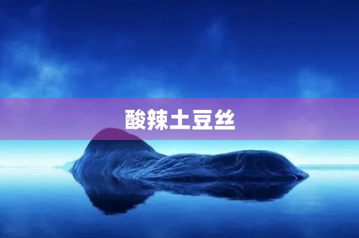酸辣土豆丝 酸辣土豆丝