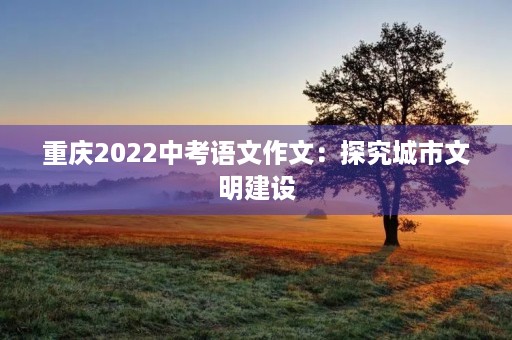 重庆2022中考语文作文：探究城市文明建设