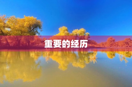 重要的经历 重要的经历