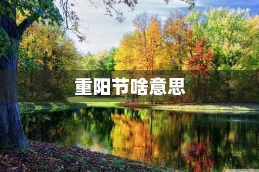 重阳节啥意思(重阳节是干嘛的节日) 重阳节啥意思(重阳节是干嘛的节日)