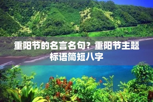 重阳节的名言名句？重阳节主题标语简短八字