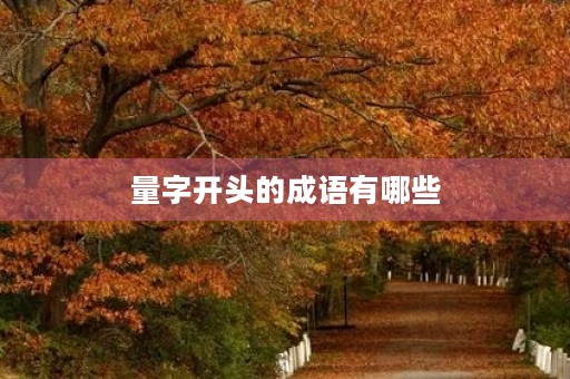 量字开头的成语有哪些 量字开头的成语有哪些