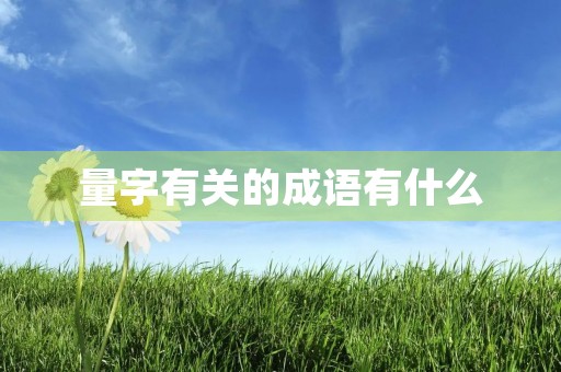 量字有关的成语有什么 量字有关的成语有什么