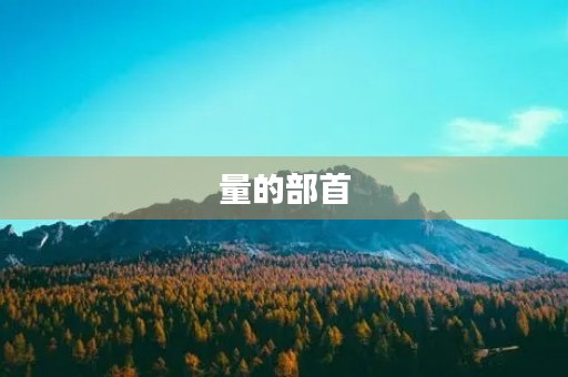 量的部首(量的部首) 量的部首(量的部首)