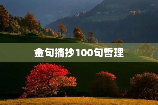 金句摘抄100句哲理,金句摘抄100句哲理大全 金句摘抄100句哲理,金句摘抄100句哲理大全