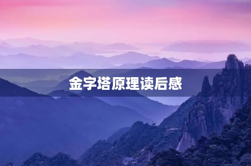 金字塔原理读后感 金字塔原理读后感
