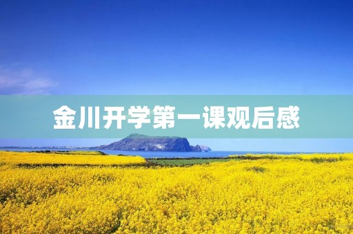 金川开学第一课观后感 金川开学第一课观后感
