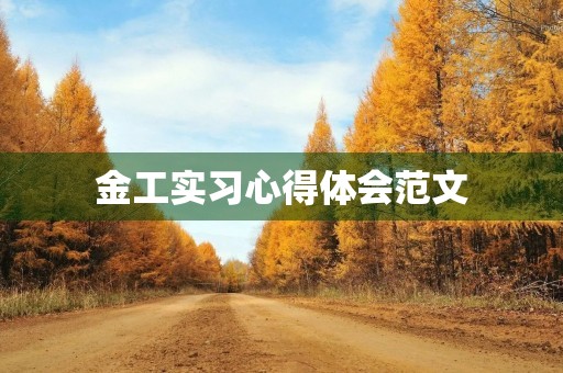 金工实习心得体会范文