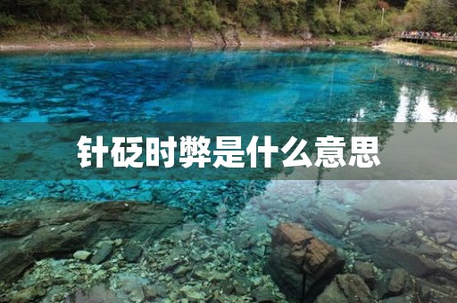 针砭时弊是什么意思