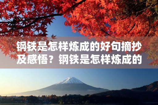 钢铁是怎样炼成的好句摘抄及感悟?钢铁是怎样炼成的好句摘抄及感悟第二部第六章 钢铁是怎样炼成的好句摘抄及感悟?钢铁是怎样炼成的好句摘抄及感悟第二部第六章