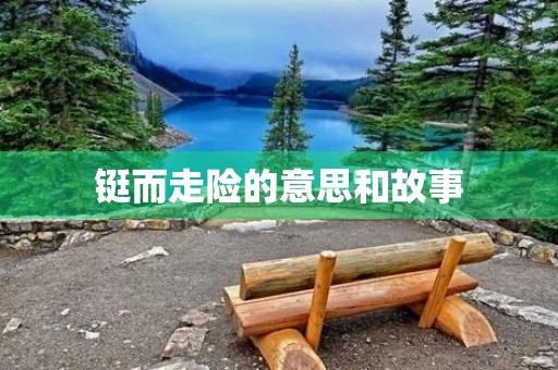 铤而走险的意思和故事