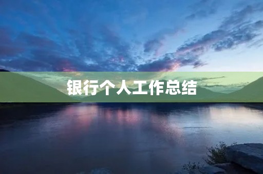 银行个人工作总结