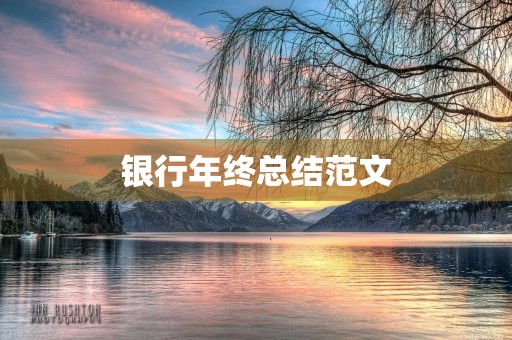 银行年终总结范文