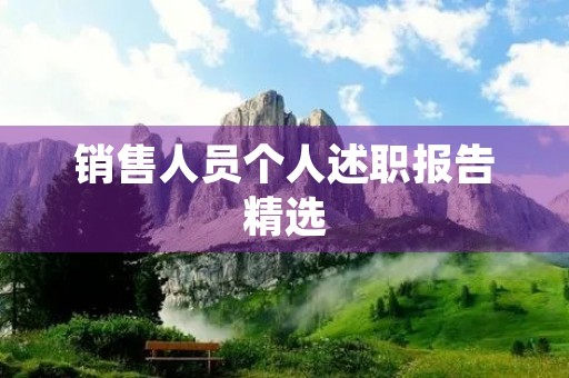 销售人员个人述职报告精选(10篇) 销售人员个人述职报告精选(10篇)