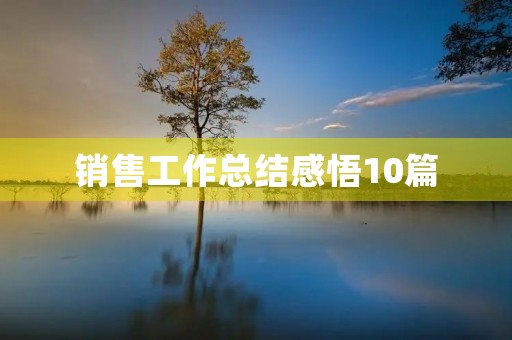 销售工作总结感悟10篇