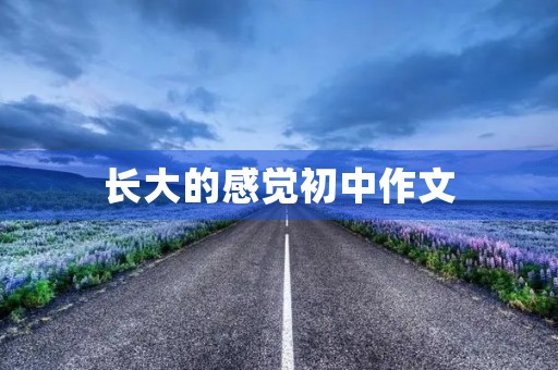 长大的感觉初中作文 长大的感觉初中作文