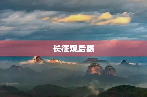 长征观后感 长征观后感