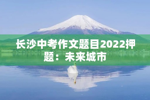 长沙中考作文题目2022押题：未来城市