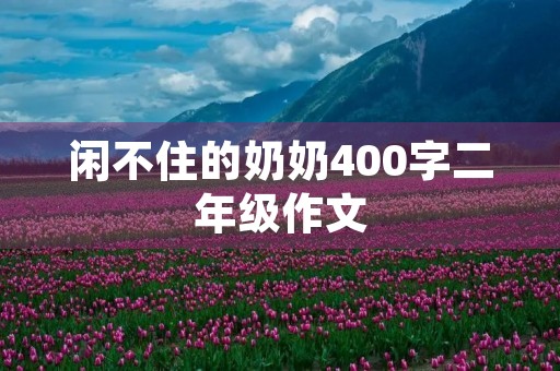 闲不住的奶奶400字二年级作文