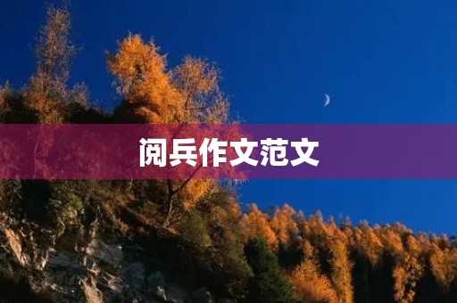 阅兵作文范文 阅兵作文范文