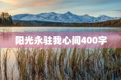 阳光永驻我心间400字
