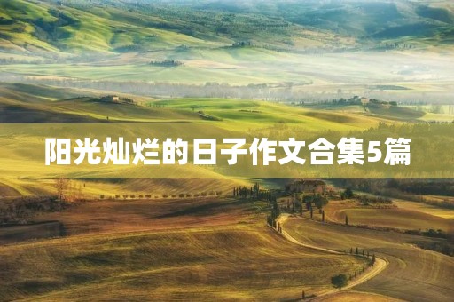 阳光灿烂的日子作文合集5篇 阳光灿烂的日子作文合集5篇