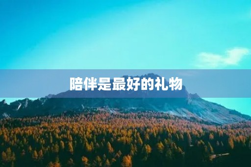 陪伴是最好的礼物