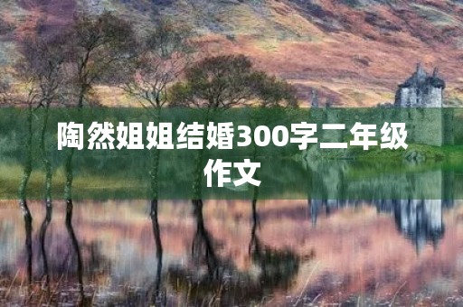 陶然姐姐结婚300字二年级作文