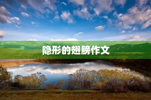 隐形的翅膀作文 隐形的翅膀作文