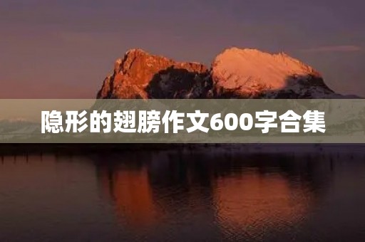 隐形的翅膀作文600字合集 隐形的翅膀作文600字合集