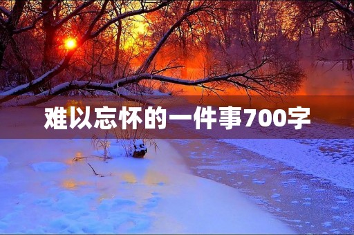 难以忘怀的一件事700字