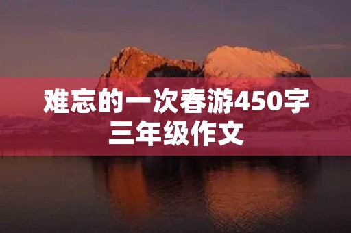 难忘的一次春游450字三年级作文