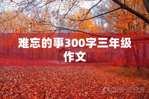 难忘的事300字三年级作文 难忘的事300字三年级作文