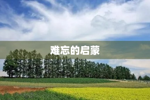 难忘的启蒙 难忘的启蒙