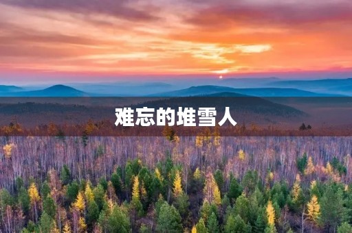难忘的堆雪人
