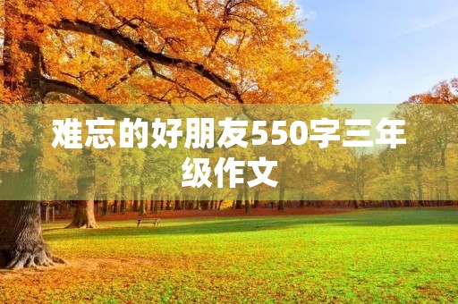 难忘的好朋友550字三年级作文