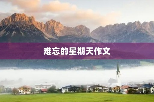难忘的星期天作文
