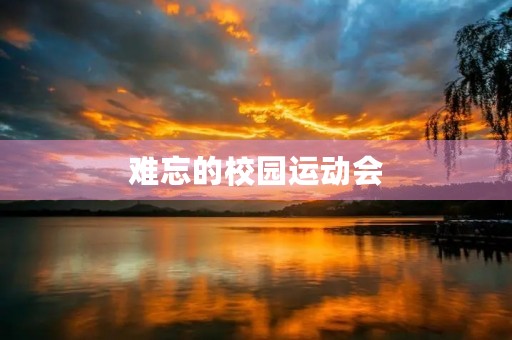难忘的校园运动会 难忘的校园运动会