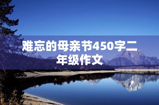 难忘的母亲节450字二年级作文