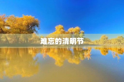 难忘的清明节