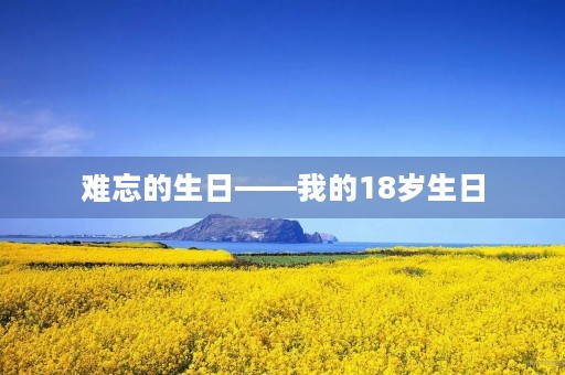 难忘的生日——我的18岁生日 难忘的生日——我的18岁生日