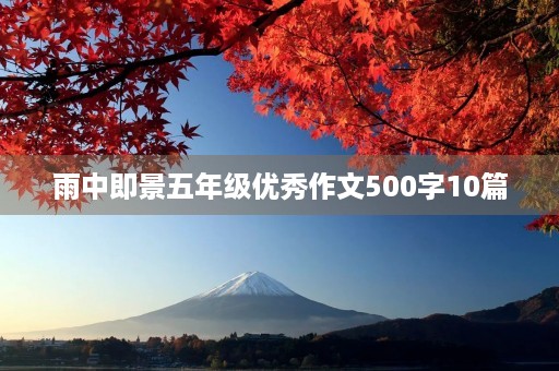 雨中即景五年级优秀作文500字10篇 雨中即景五年级优秀作文500字10篇
